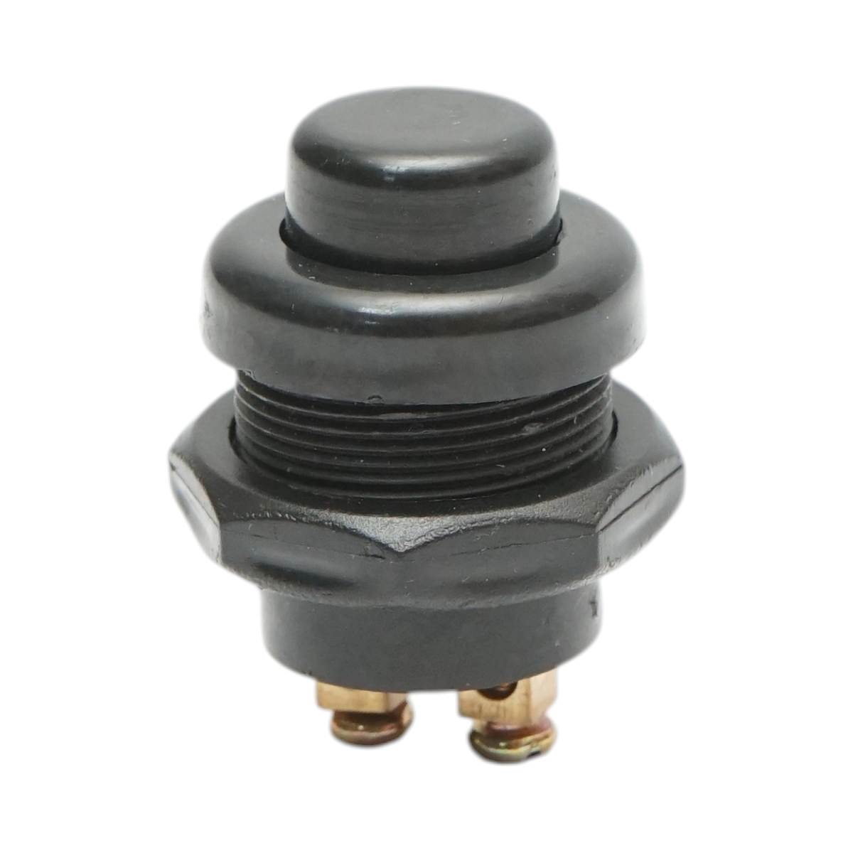 Pulsante di avviamento 12V/10A–24V/5A nero con 2 pin universale