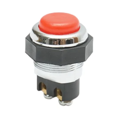 Pulsante di avviamento rosso universale a 2 pin 12V/10A–24V/5A