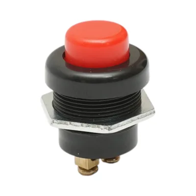 Pulsante di avviamento rosso universale a 2 pin 12V/10A–24V/5A
