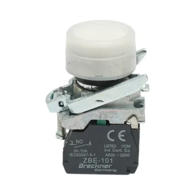 Pulsante di comando bianco con coperchio protettivo IP65 1NO, 22mm TB4-BP11 Breckner Germany
