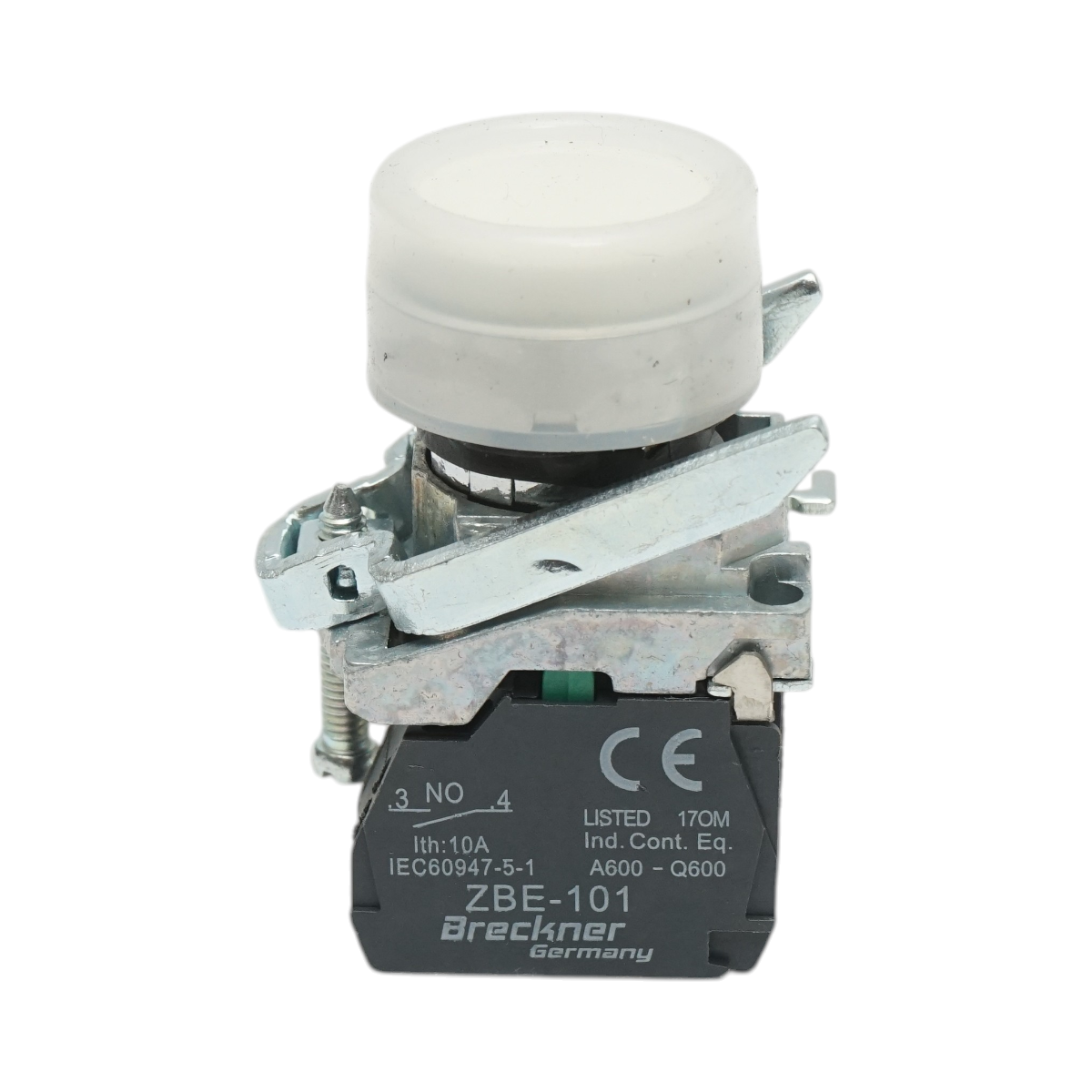 Pulsante di comando bianco con coperchio protettivo IP65 1NO, 22mm TB4-BP11 Breckner Germany