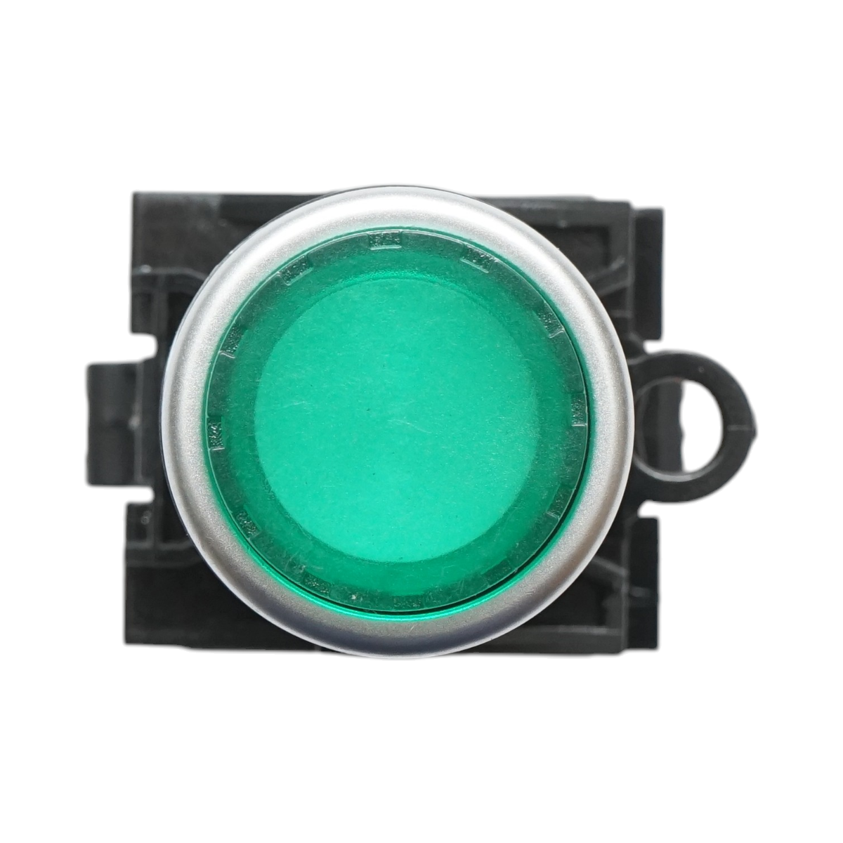 Pulsante di comando convesso illuminato 220V AC LED verde con ritorno 1NO+1NC, 10A/600V AC, 1A/250V DC LA42 Breckner Germany - immagine 3