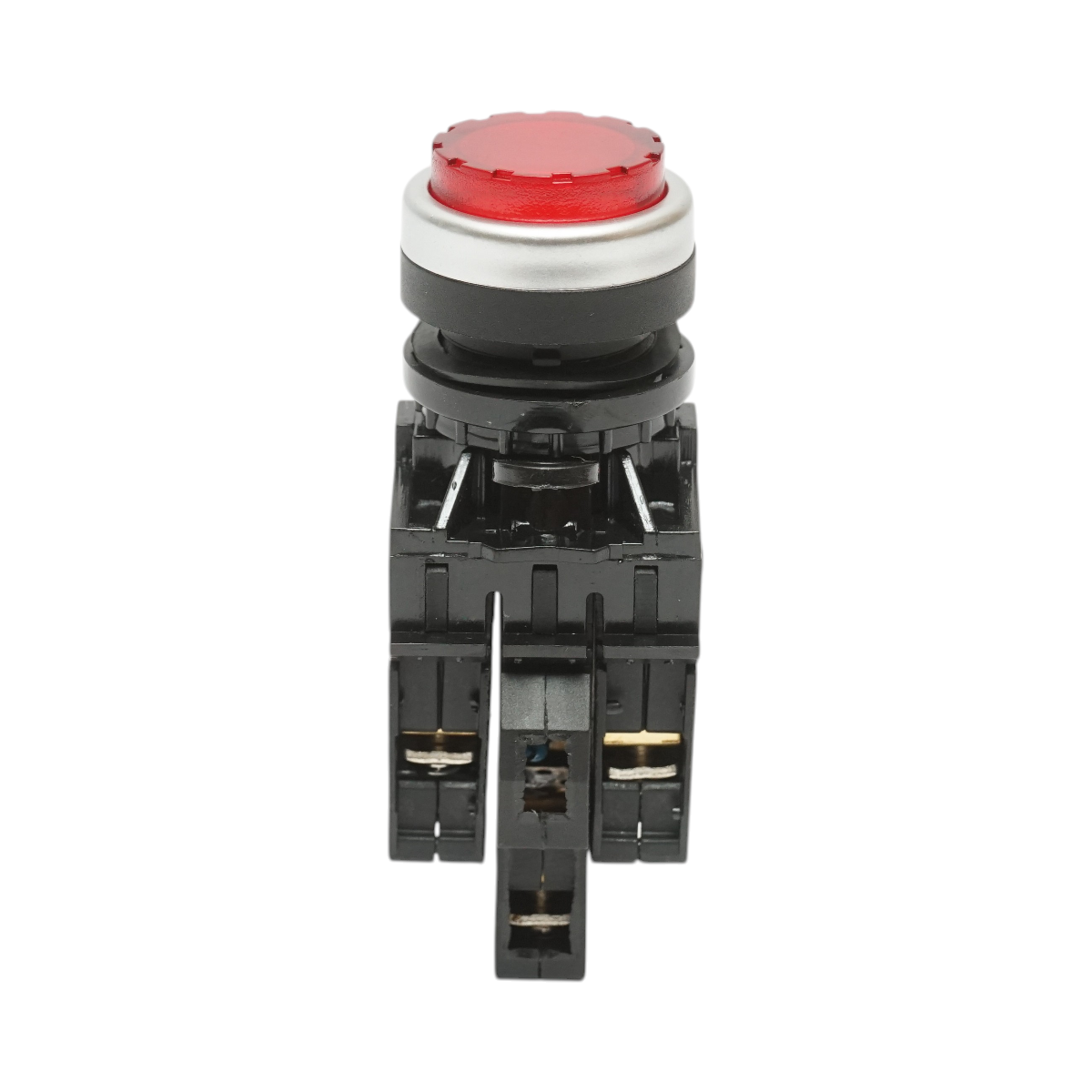 Pulsante di comando convesso illuminato LED 24V AC/DC rosso con ritorno 1NO+1NC, 10A/600V AC, 1A/250V DC TA42 Breckner Germany - immagine 2