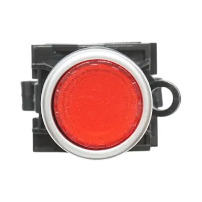 Pulsante di comando illuminato 220V AC LED rosso con ritorno 1NO+1NC, 10A/600V AC, 1A/250V DC LA42 Breckner Germany - immagine 3