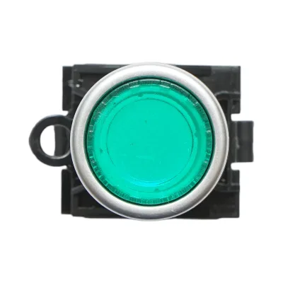 Pulsante di comando illuminato 220V AC LED verde con ritorno 1NO+1NC, 10A/600V AC, 1A/250V DC LA42 Breckner Germany - immagine 3