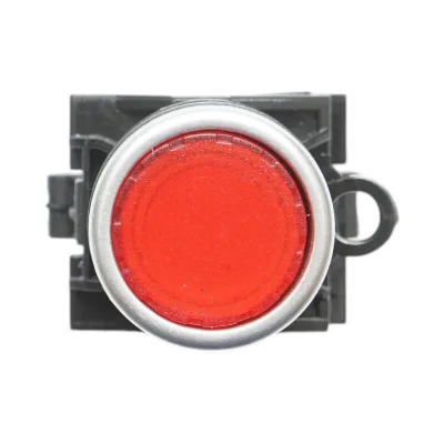 Pulsante di comando illuminato 24V AC/DC LED rosso con ritorno 1NO+1NC, 10A/600V AC, 1A/250V DC LA42 Breckner Germany - immagine 3