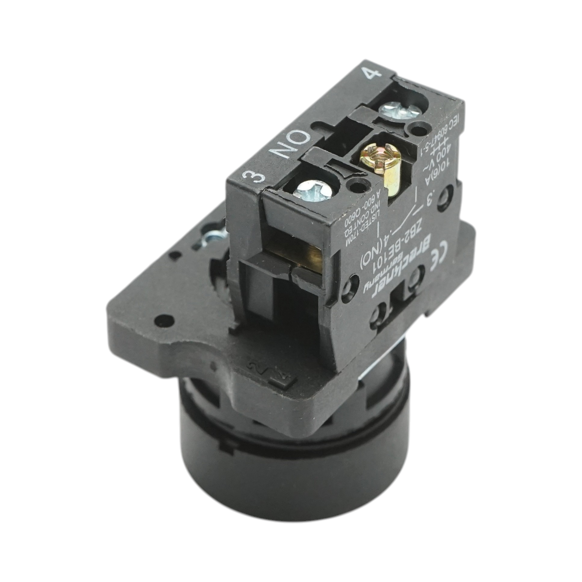 Pulsante di comando START nero con ritorno 1NO, 400V/10A, LAY5 Breckner Germany - immagine 4