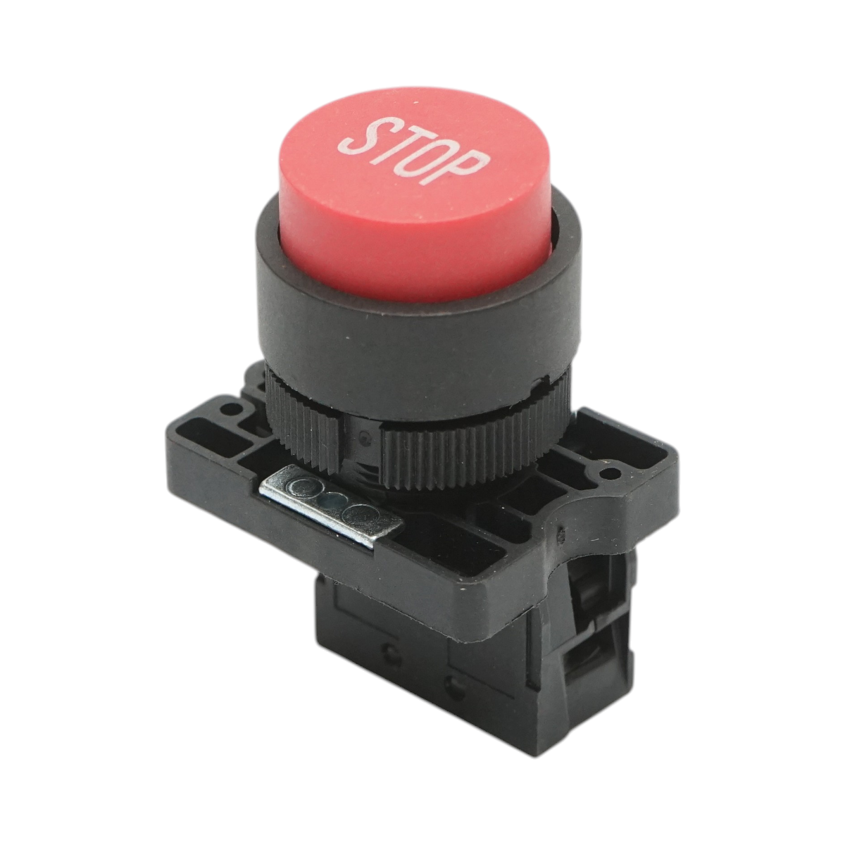 Pulsante di comando STOP convesso rosso con ritorno 1NC, 400V/10A, LAY5 Breckner Germany - immagine 3
