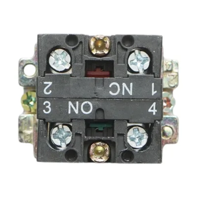 Pulsante in metallo blu con ritorno 1NO+1NC, 400V/10A, LAY5 Breckner Germany - immagine 5