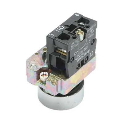 Pulsante in metallo blu con ritorno 1NO, 400V/10A, LAY5 Breckner Germany - immagine 4