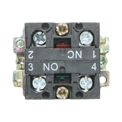 Pulsante in metallo nero con ritorno 1NO+1NC, 400V/10A, LAY5 Breckner Germany - immagine 4