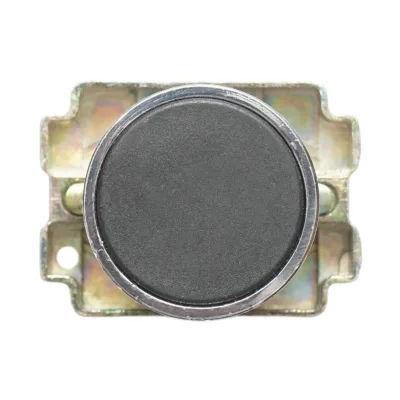 Pulsante in metallo nero con ritorno 1NO+1NC, 400V/10A, LAY5 Breckner Germany - immagine 2