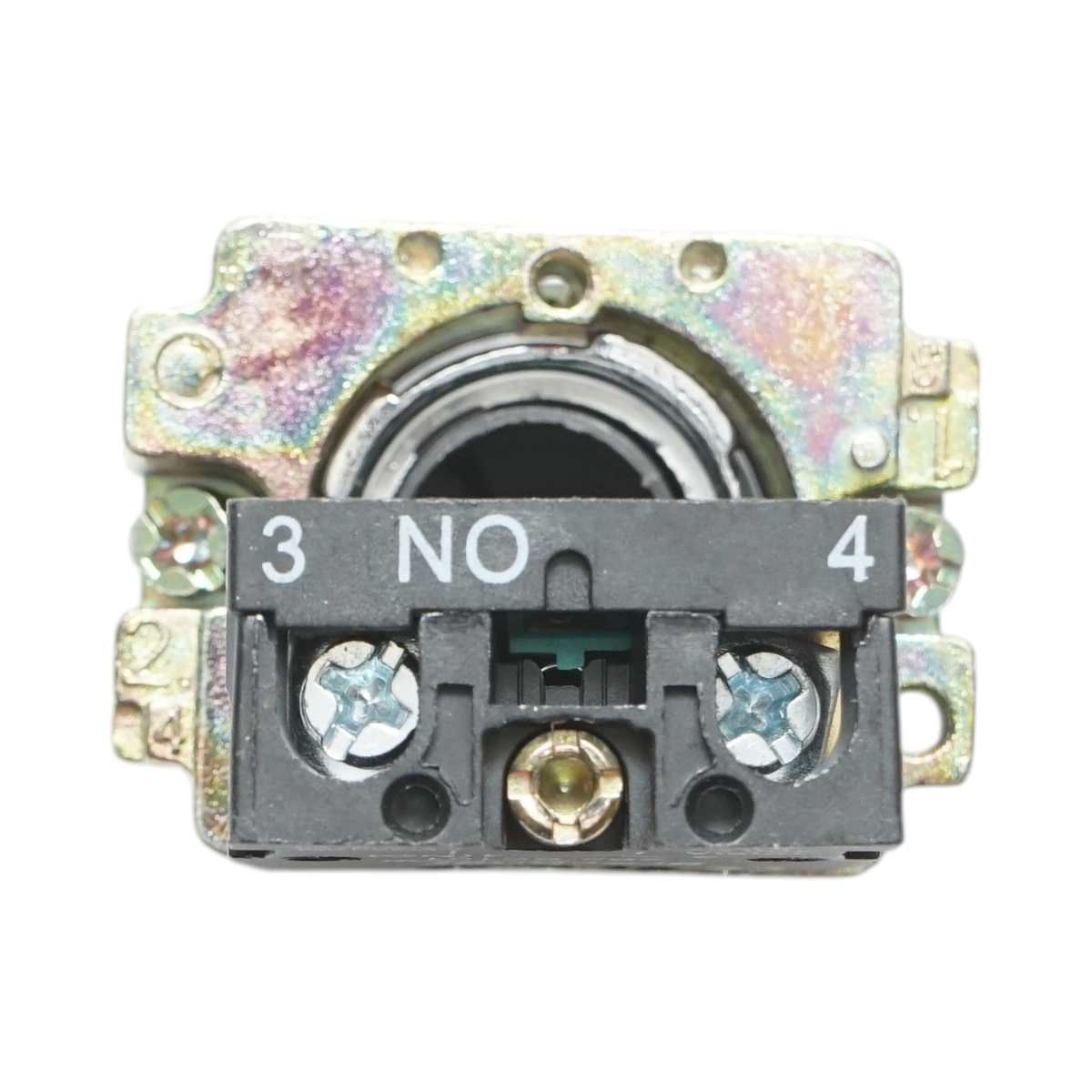 Pulsante in metallo nero con ritorno 1NO, 400V/10A, LAY5 Breckner Germany - immagine 3