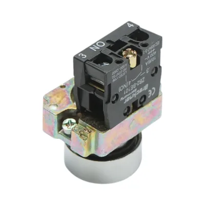 Pulsante in metallo nero con ritorno 1NO, 400V/10A, LAY5 Breckner Germany - immagine 4