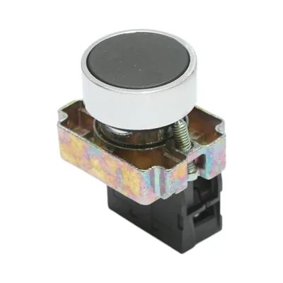 Pulsante in metallo nero con ritorno 1NO, 400V/10A, LAY5 Breckner Germany - immagine 5