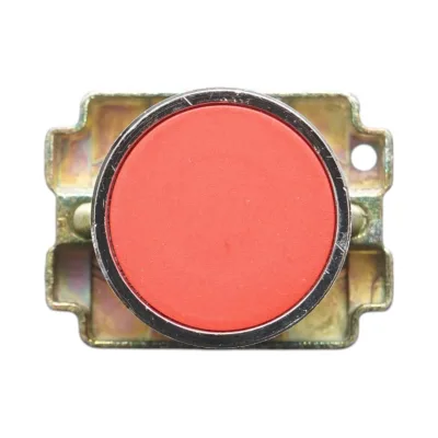 Pulsante in metallo rosso con ritorno 1NC, 400V/10A, LAY5 Breckner Germany - immagine 2