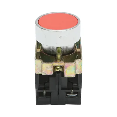 Pulsante in metallo rosso con ritorno 1NO+1NC, 400V/10A, LAY5 Breckner Germany - immagine 2