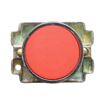 Pulsante in metallo rosso con ritorno 1NO+1NC, 400V/10A, LAY5 Breckner Germany - immagine 3
