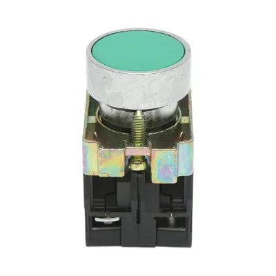 Pulsante in metallo verde con ritorno 1NO+1NC, 400V/10A, LAY5 Breckner Germany - immagine 2