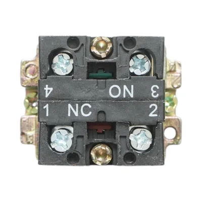 Pulsante in metallo verde con ritorno 1NO+1NC, 400V/10A, LAY5 Breckner Germany - immagine 5