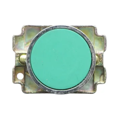 Pulsante in metallo verde con ritorno 1NO+1NC, 400V/10A, LAY5 Breckner Germany - immagine 3