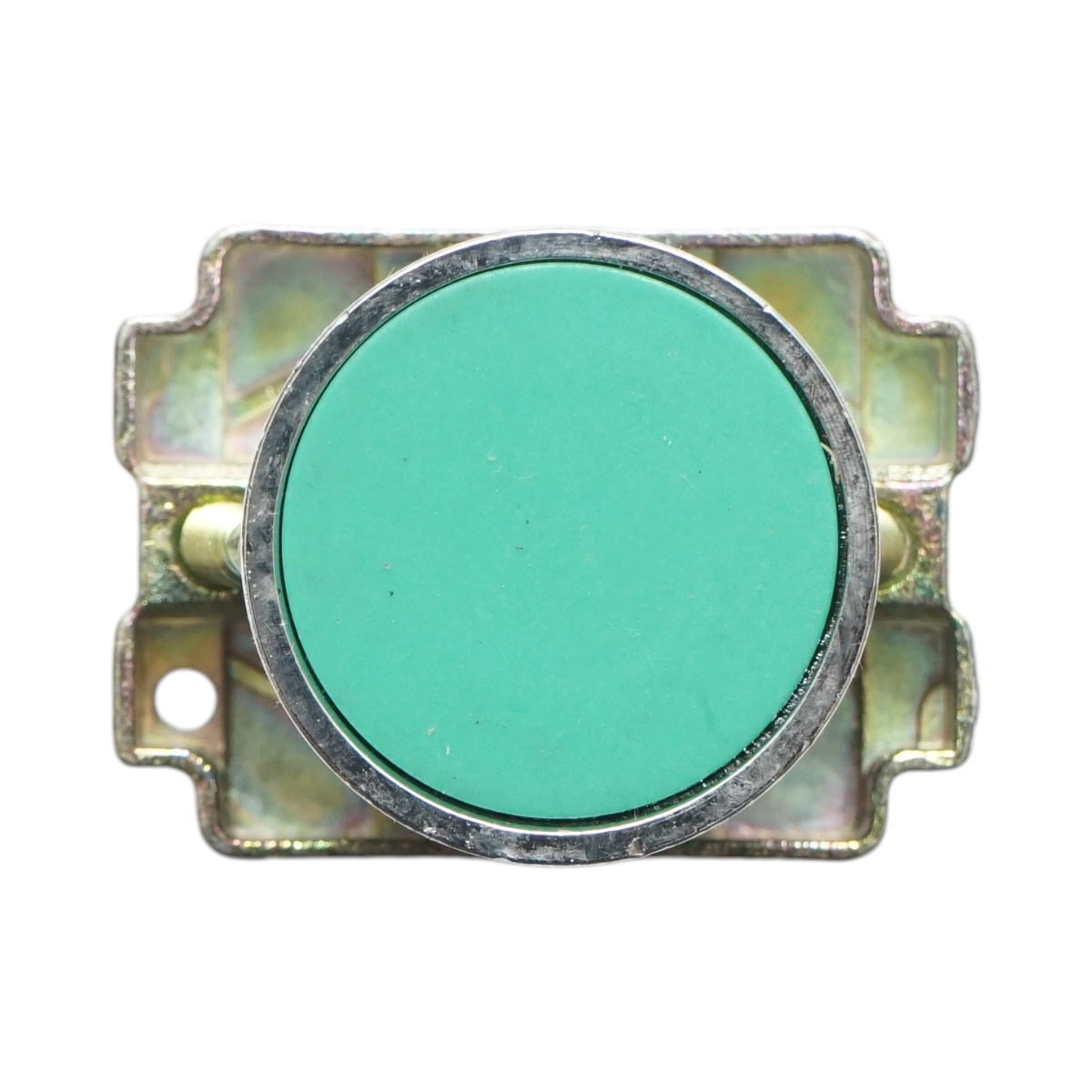 Pulsante in metallo verde con ritorno 1NO+1NC, 400V/10A, LAY5 Breckner Germany - immagine 3