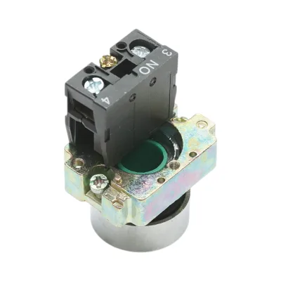 Pulsante in metallo verde con ritorno 1NO, 400V/10A, LAY5 Breckner Germany - immagine 4