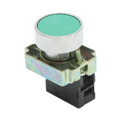 Pulsante in metallo verde con ritorno 1NO, 400V/10A, LAY5 Breckner Germany - immagine 5