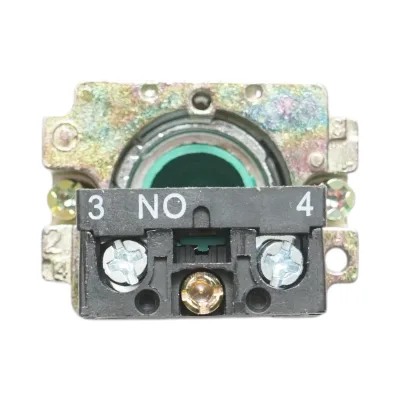 Pulsante in metallo verde con ritorno 1NO, 400V/10A, LAY5 Breckner Germany - immagine 3