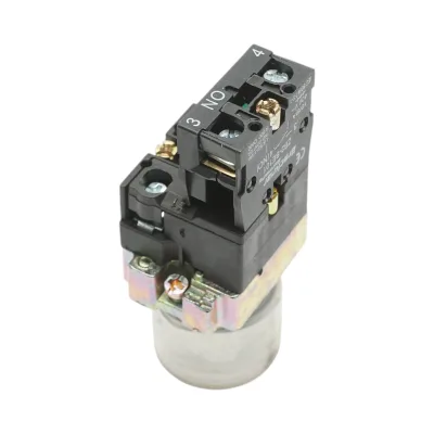Pulsante indicatore LED bianco con protezione 1NC, 400V/10A, LAY5 Breckner Germany - immagine 4
