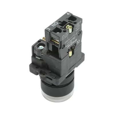 Pulsante indicatore LED bianco con resistenza integrata 1NO, 220V, LAY5 Breckner Germany - immagine 4