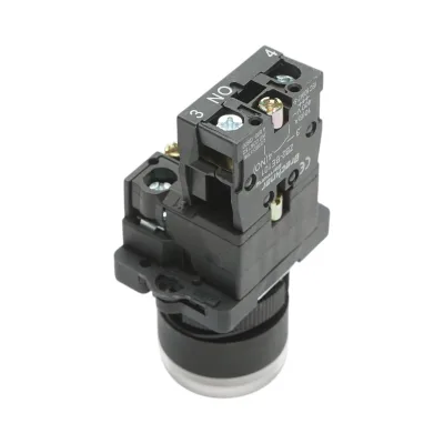Pulsante indicatore LED bianco con resistenza integrata 1NO, 24V, LAY5 Breckner Germany - immagine 4