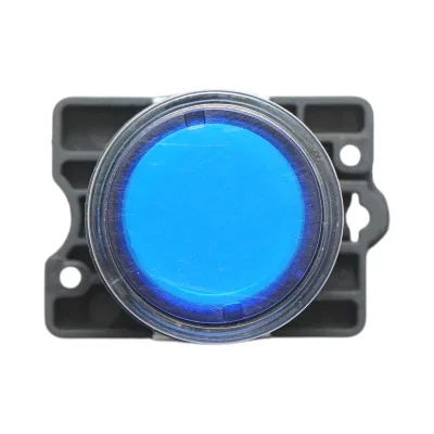 Pulsante indicatore LED blu con resistenza integrata 1NO, 220V, LAY5 Breckner Germany - immagine 2