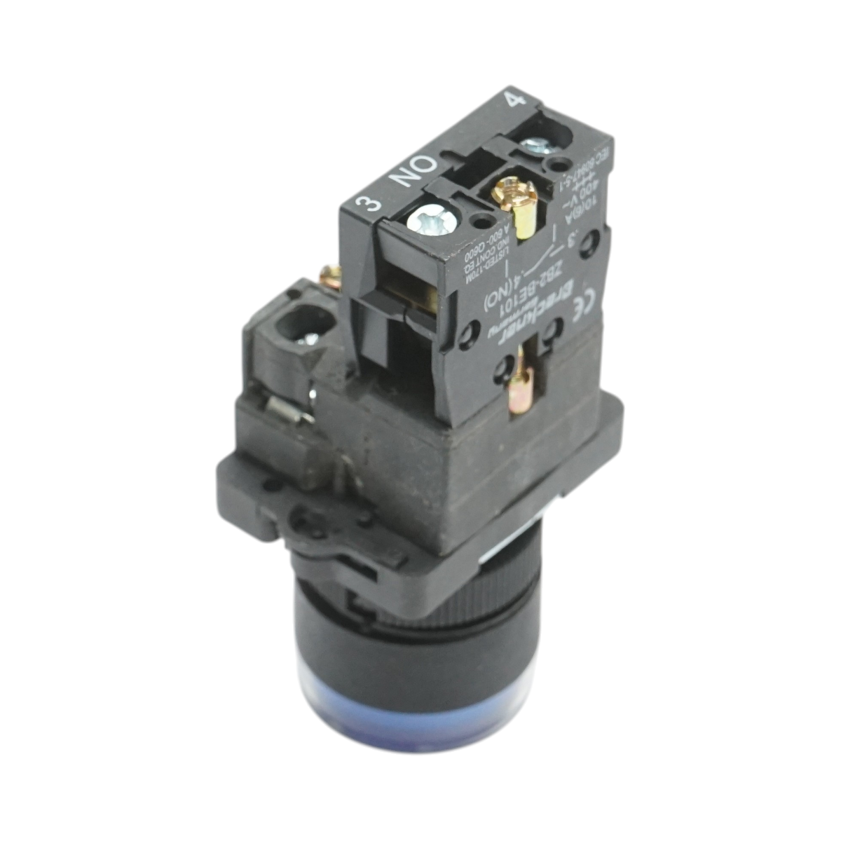 Pulsante indicatore LED blu con resistenza integrata 1NO, 24V, LAY5 Breckner Germany - immagine 4