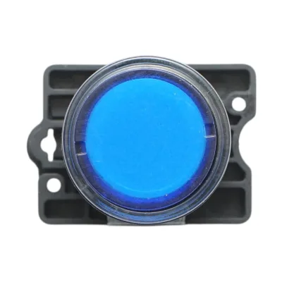 Pulsante indicatore LED blu con resistenza integrata 1NO, 24V, LAY5 Breckner Germany - immagine 2