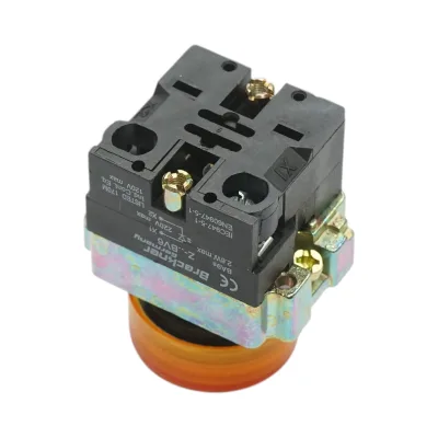 Pulsante indicatore LED giallo 220V LAY5 Breckner Germany - immagine 4