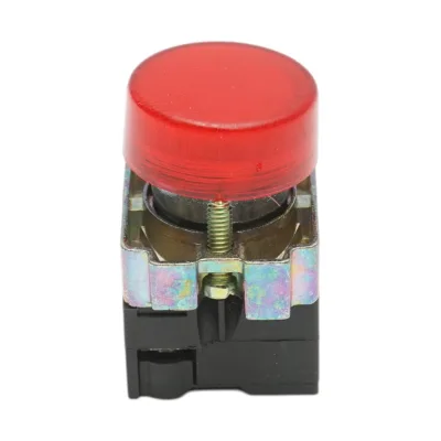Pulsante indicatore LED rosso 220V LAY5 Breckner Germany - immagine 2