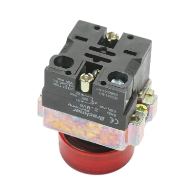 Pulsante indicatore LED rosso 24V LAY5 Breckner Germany - immagine 4
