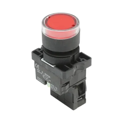 Pulsante indicatore LED rosso con resistenza integrata 1NC, 220V, LAY5 Breckner Germany - immagine 3