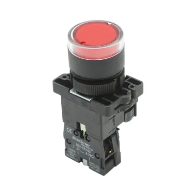 Pulsante indicatore LED rosso con resistenza integrata 1NC, 24V LAY5 Breckner Germany - immagine 3