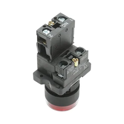 Pulsante indicatore LED rosso con resistenza integrata 1NC, 24V LAY5 Breckner Germany - immagine 4