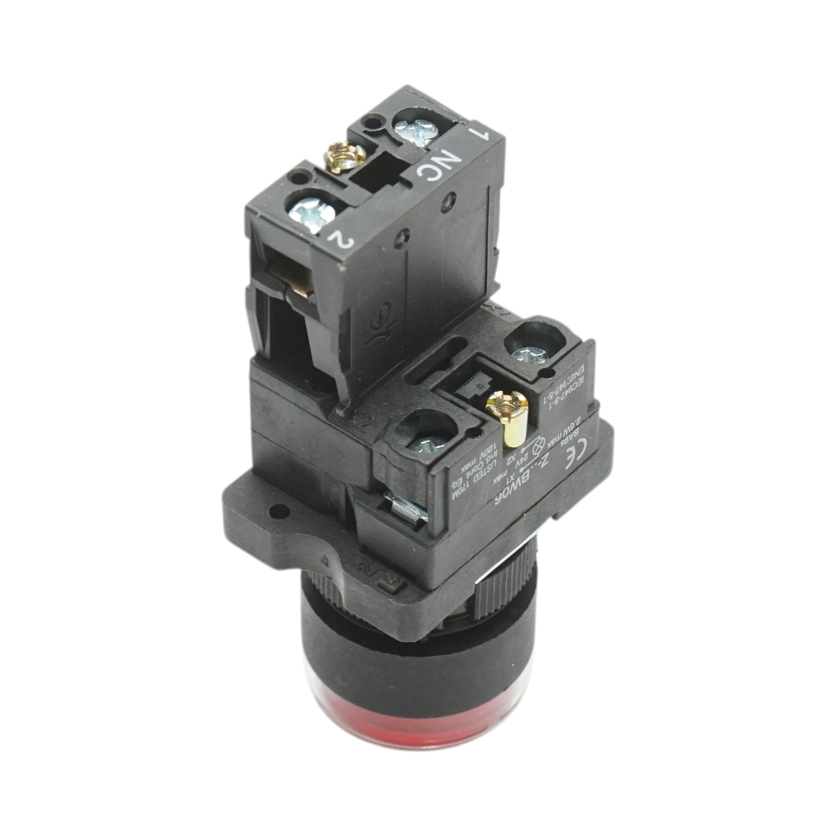 Pulsante indicatore LED rosso con resistenza integrata 1NC, 24V LAY5 Breckner Germany - immagine 4