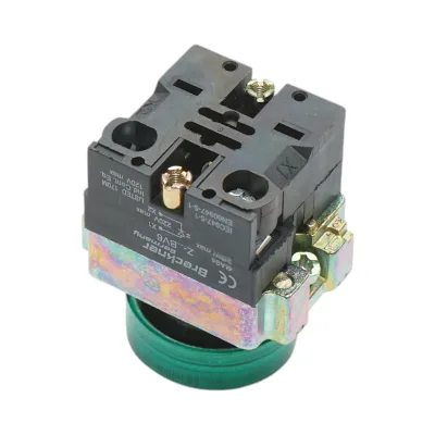 Pulsante indicatore LED verde 220V LAY5 Breckner Germany - immagine 4