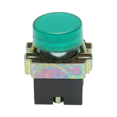 Pulsante indicatore LED verde 220V LAY5 Breckner Germany - immagine 2