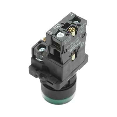 Pulsante indicatore LED verde con resistenza integrata 1NO, 220V, LAY5 Breckner Germany - immagine 4