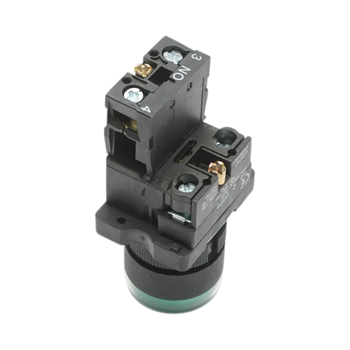 Pulsante indicatore LED verde con resistenza integrata 1NO, 24V LAY5 Breckner Germany - immagine 4