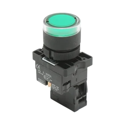 Pulsante indicatore LED verde con resistenza integrata 1NO, 24V LAY5 Breckner Germany - immagine 3