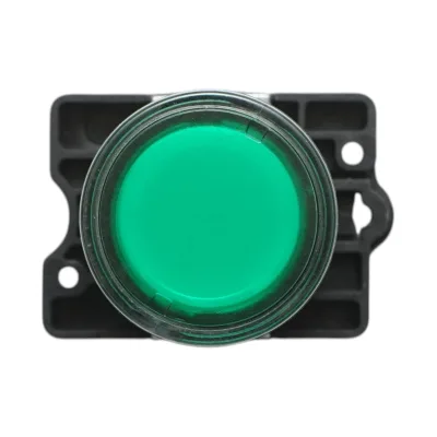 Pulsante indicatore LED verde con resistenza integrata 1NO, 24V LAY5 Breckner Germany - immagine 2