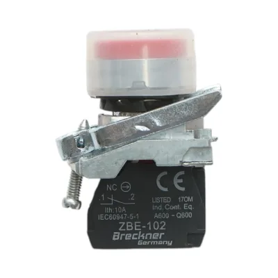 Pulsante rosso con coperchio protettivo IP65 1NC, 40mm TB4-BP42 Breckner Germany - immagine 2
