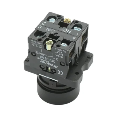 Pulsante rosso con ritorno 1NO+1NC, 400V/10A, LAY5 Breckner Germany - immagine 4
